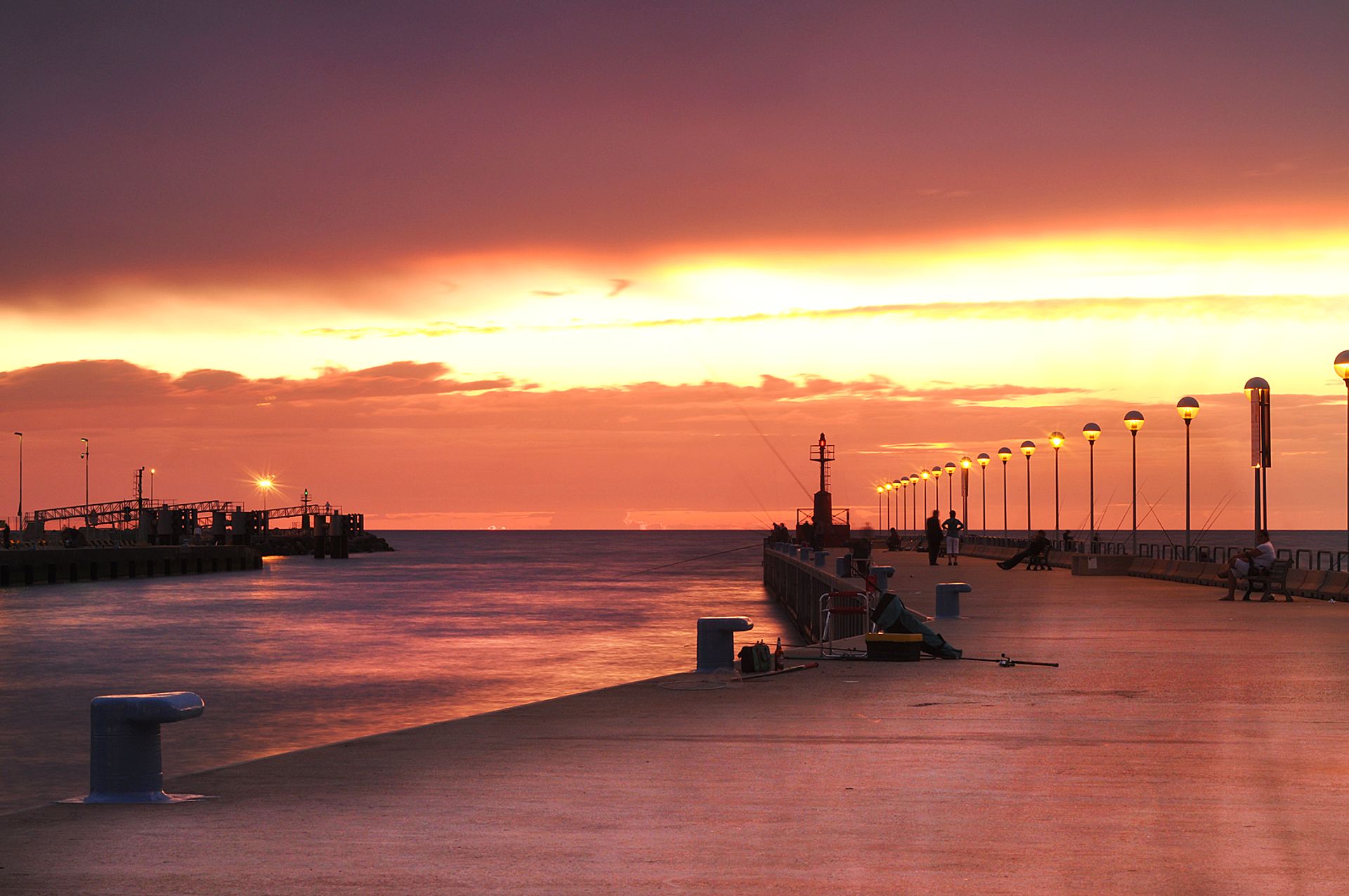 Sunset on the pier